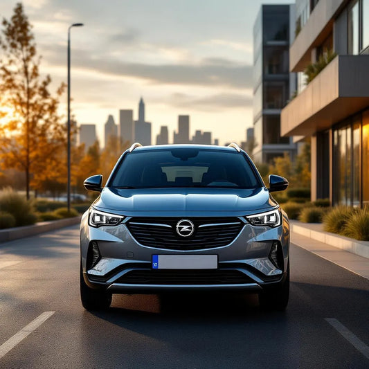 Opel Grandland X Hybride 300 garée en ville