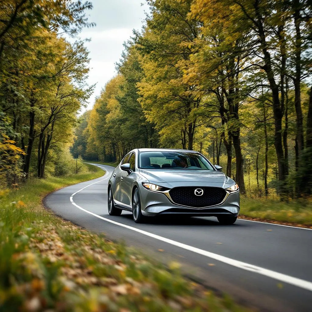 Mazda3 BM Essence 2.0 120 grise sur route