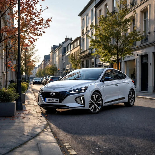 Vue de la Hyundai Ioniq Électrique 28 kWh en profil