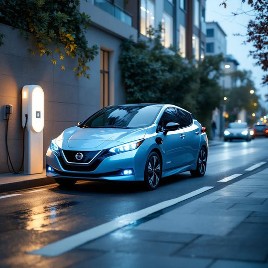 Nissan Leaf ZE1 en charge en ville