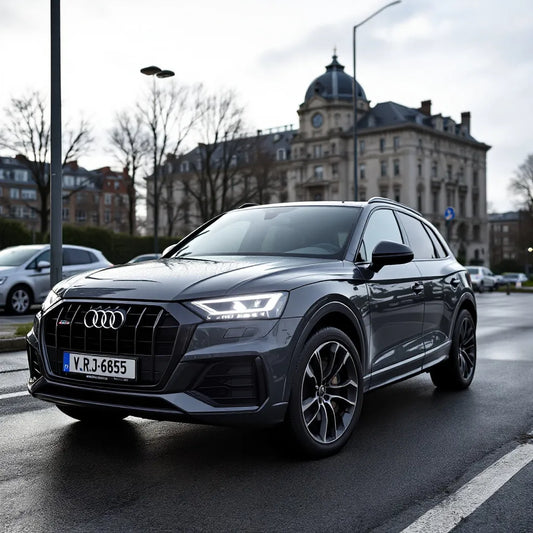 Audi Q5 (8R) Diesel 3.0 TDI 240ch gris vue trois-quarts