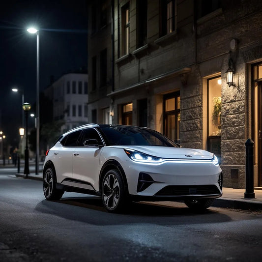 Kia e-Niro Électrique 64 kWh garé en milieu urbain
