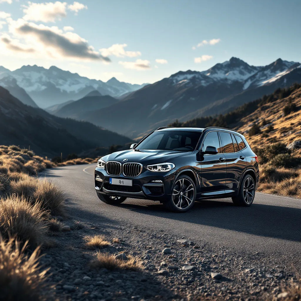 BMW X3 30e xDrive hybride rechargeable sur route de montagne