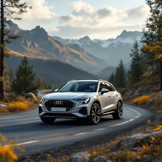 Audi Q2 1.6 TDI sur une route pittoresque