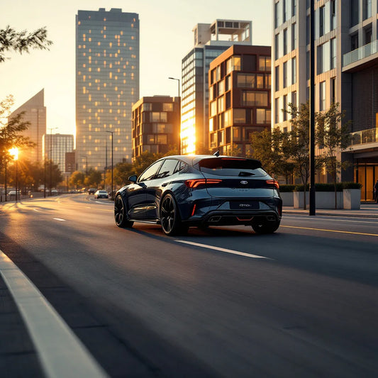 Ford Focus III sur une route urbaine