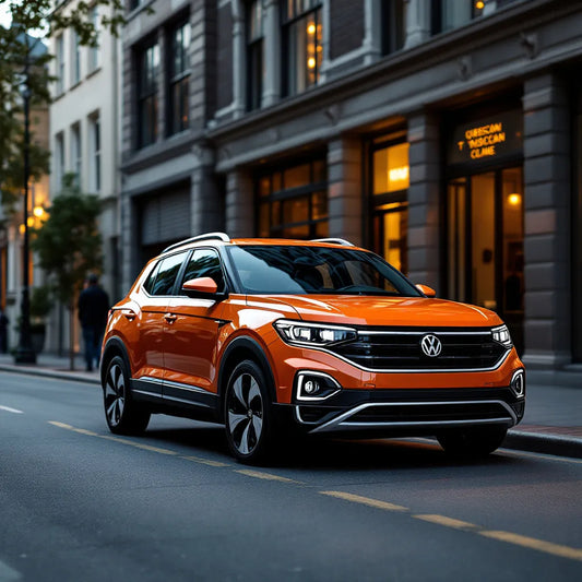 image du Volkswagen T-Cross sur une rue urbaine
