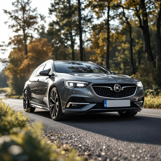 Opel Insignia B 2.0 CDTI 170 grise sur route panoramique