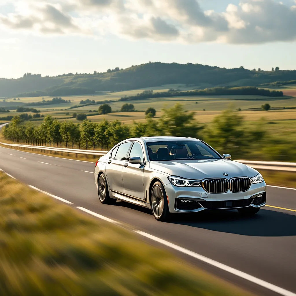 BMW Série 7 luxueuse en route