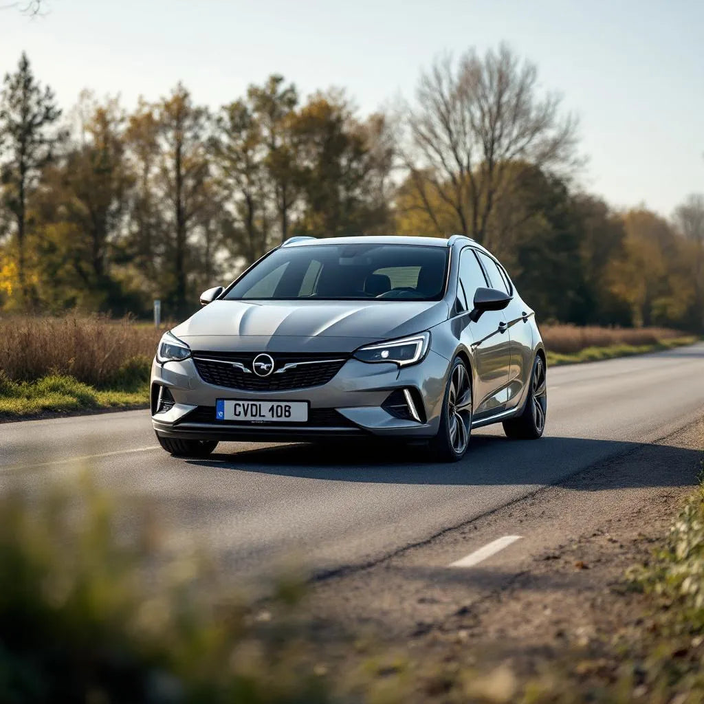 Opel Astra G Diesel 2.0 DTI 100 gris métallisé en angle 3/4 avant