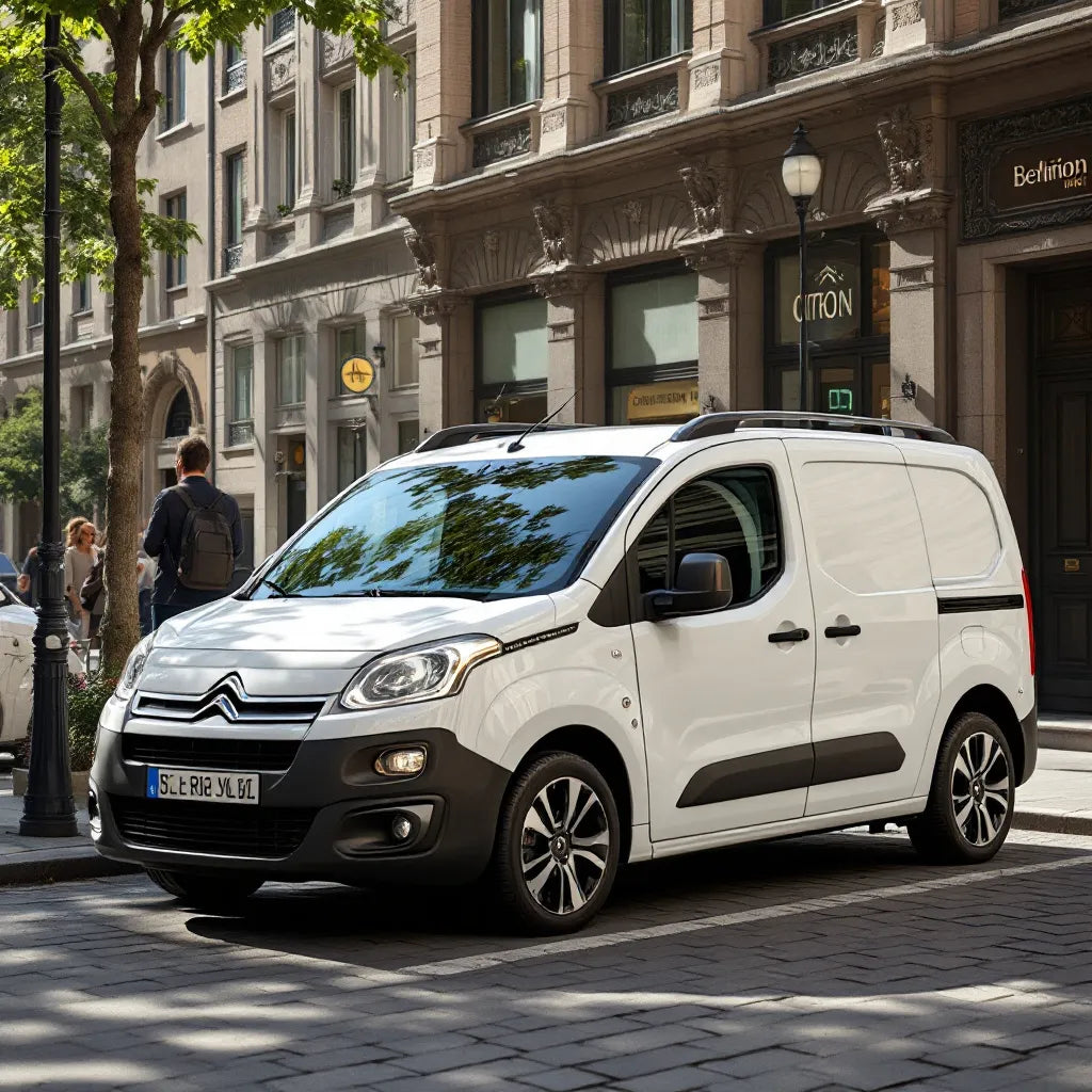 Vue du Citroën Berlingo III dans une rue urbaine