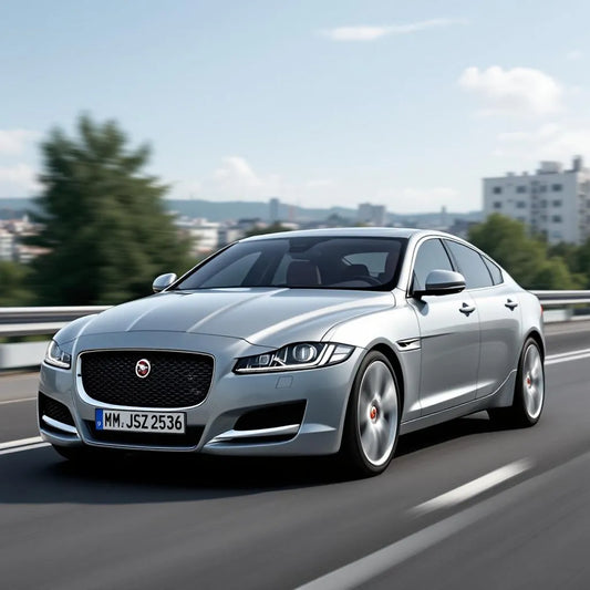 Jaguar XF élégante en mouvement