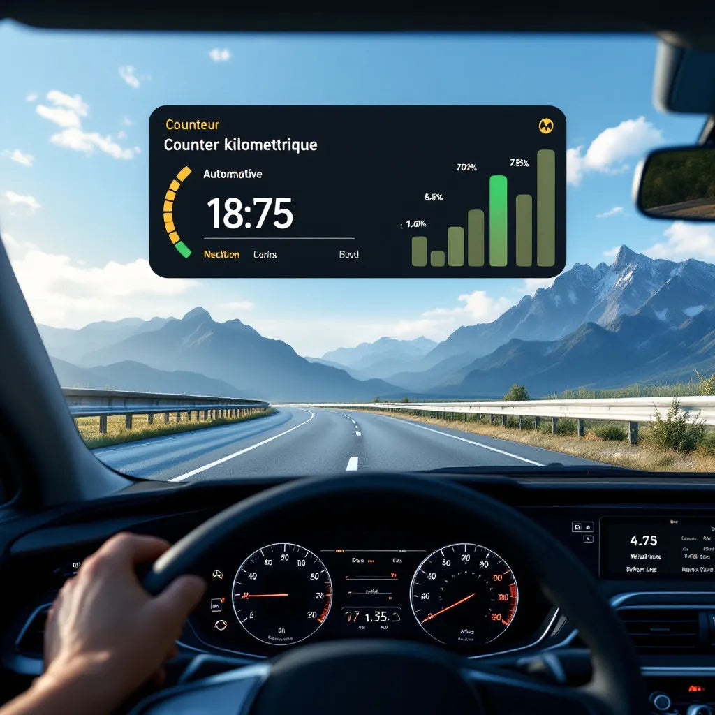 Compteur de voiture affichant le kilométrage, symbolisant le kilométrage automobile