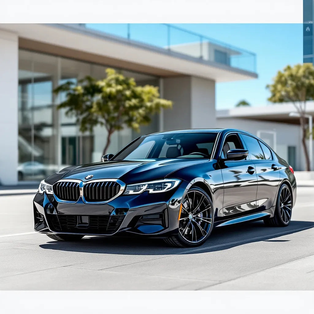 Luxurious BMW 330e hybrid car