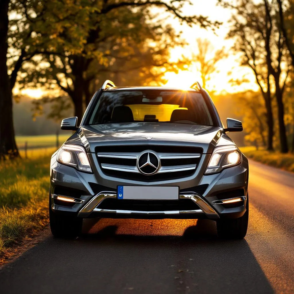 Mercedes GLK 220 CDI gris métallisé vue avant