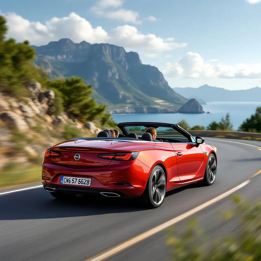 Opel Cascada Diesel convertible sur route côtière