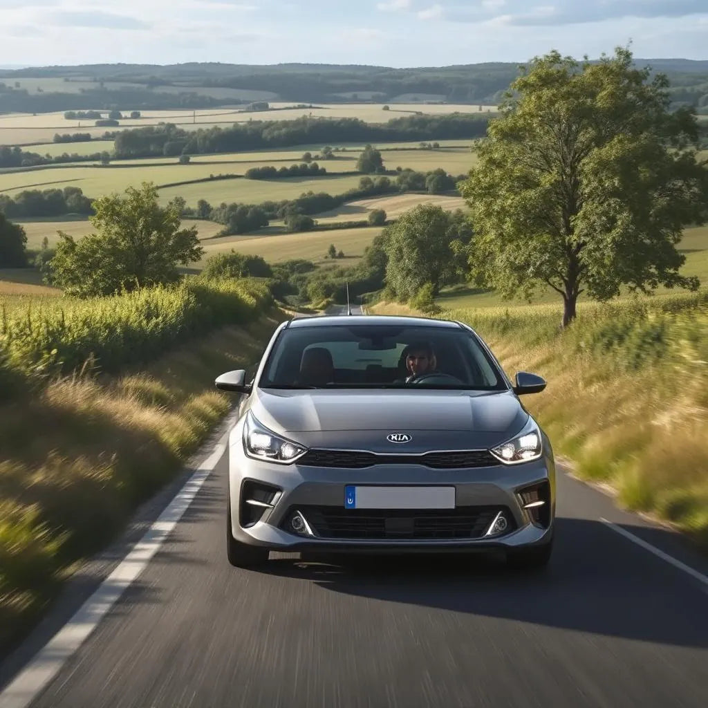 Kia Rio UB Diesel 1.1 CRDi 75ch garée sur route