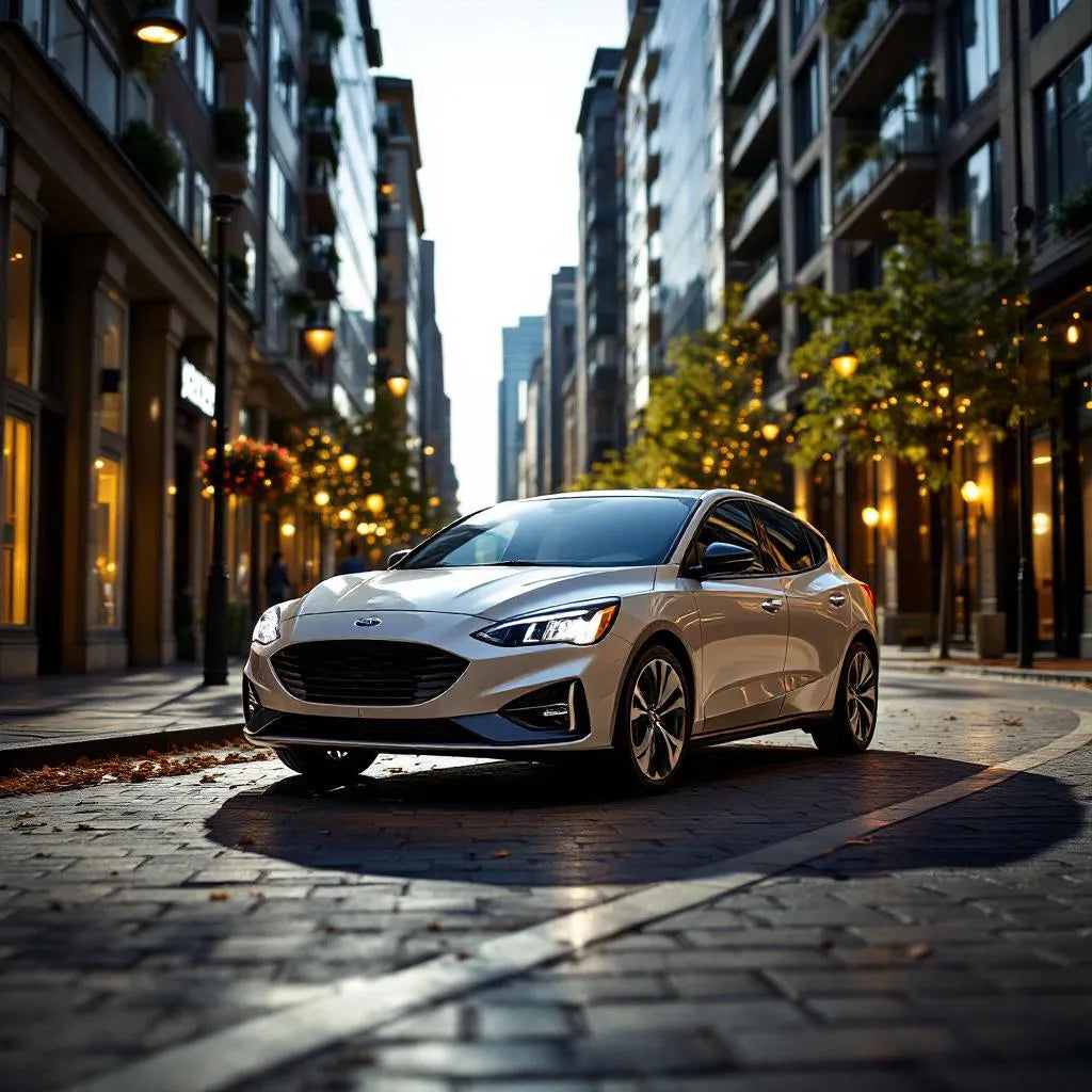 Ford Focus Electric garée en ville