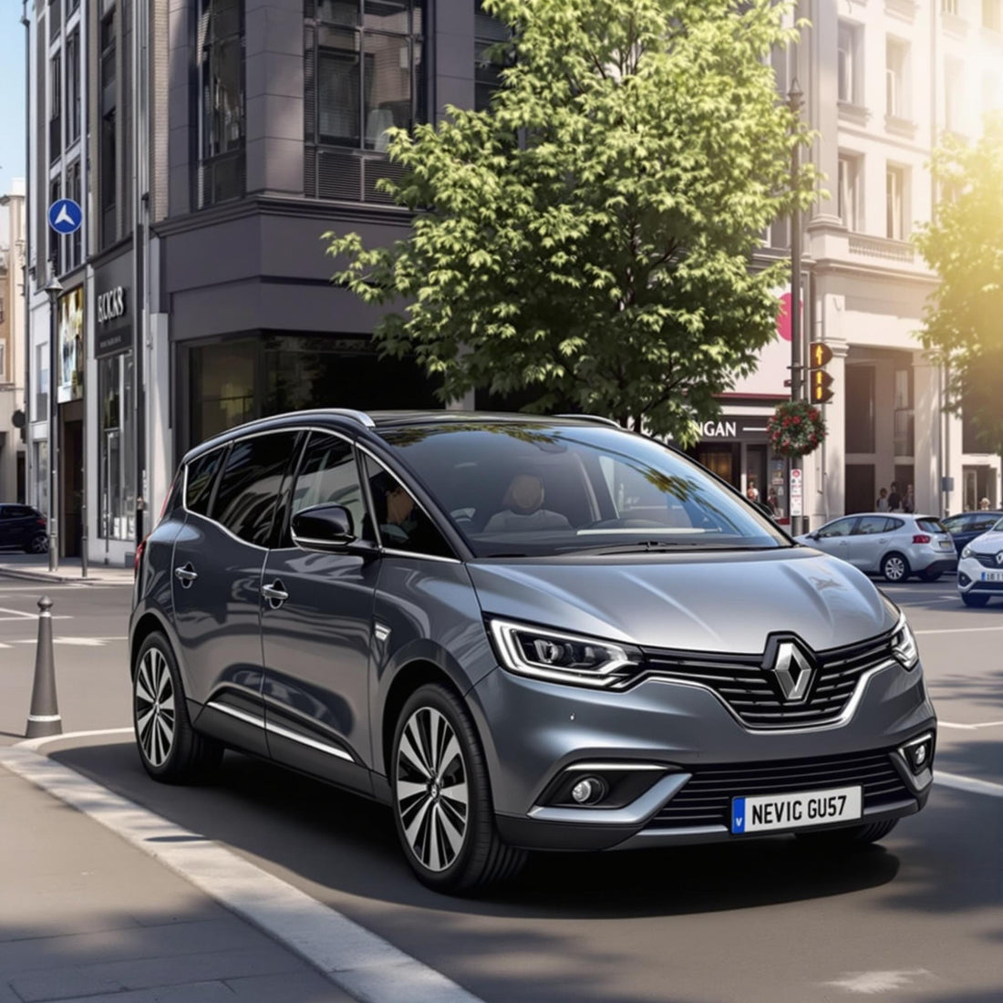 Renault Grand Scénic IV Diesel sur une rue urbaine