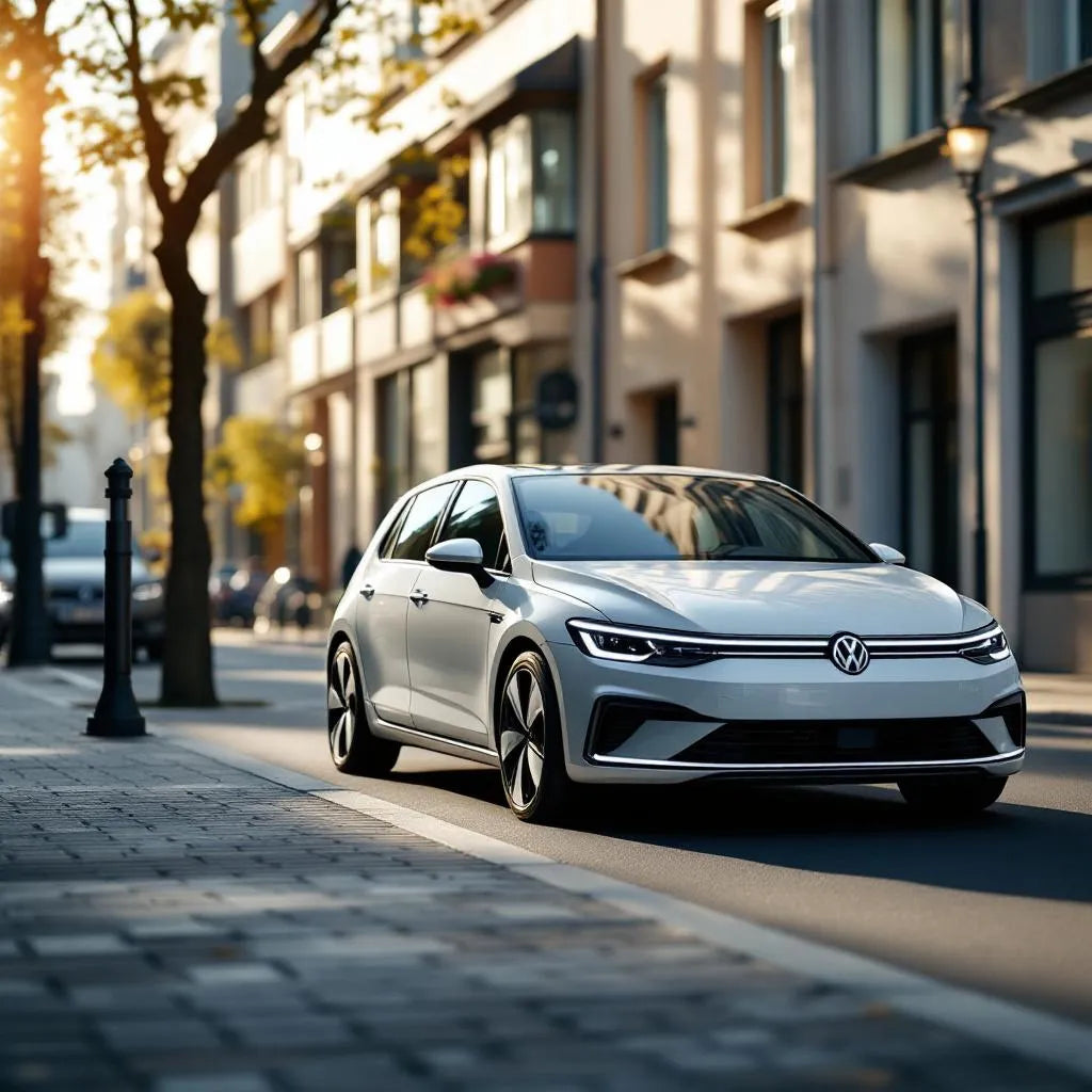 Volkswagen e-Golf Electrique garée en ville
