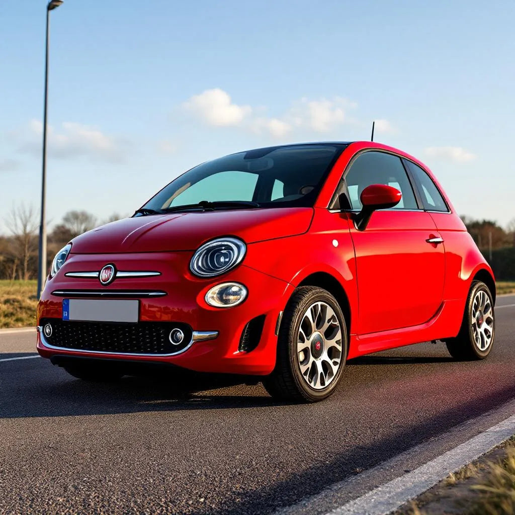 Fiat 500C Essence 0.9 TwinAir rouge vue latérale