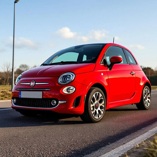 Fiat 500C Essence 0.9 TwinAir rouge vue latérale