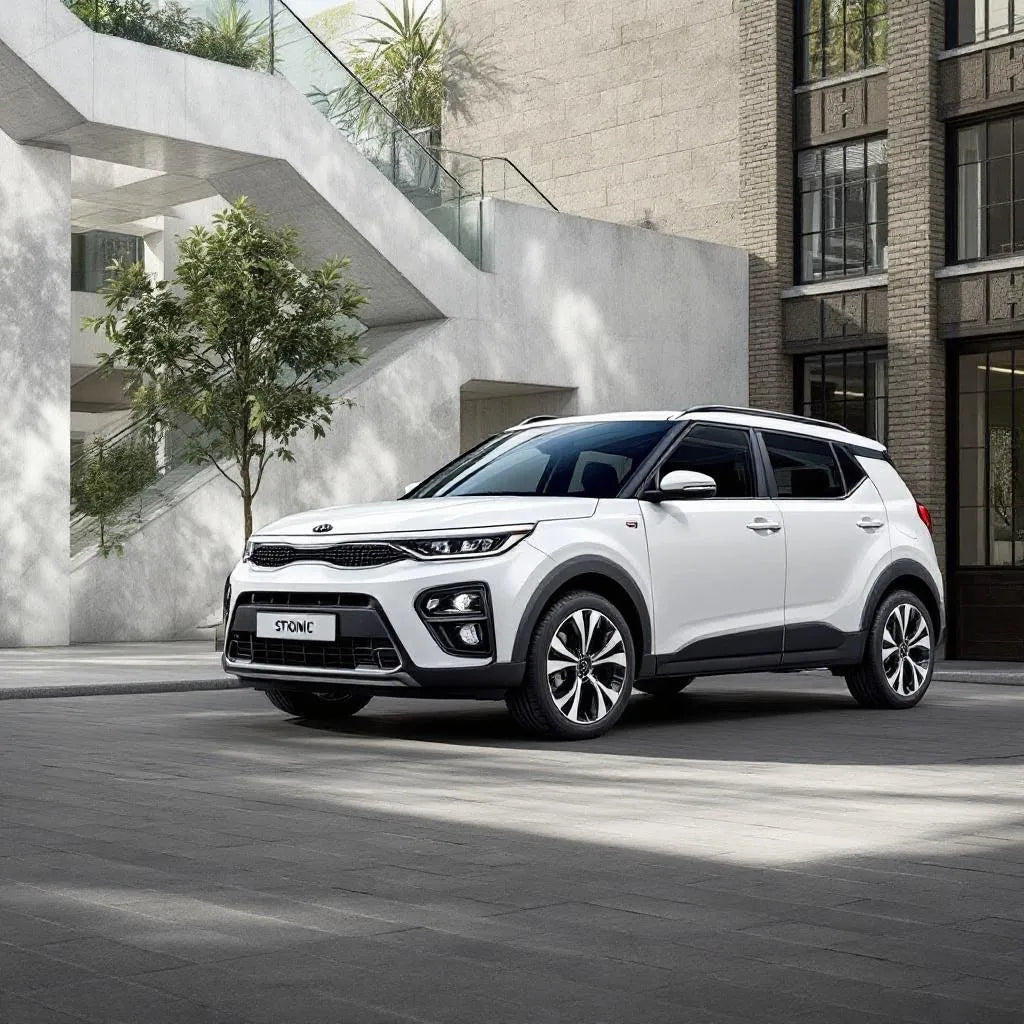 Vue trois-quarts avant de la Kia Stonic Essence 1.0 T-GDi 120ch