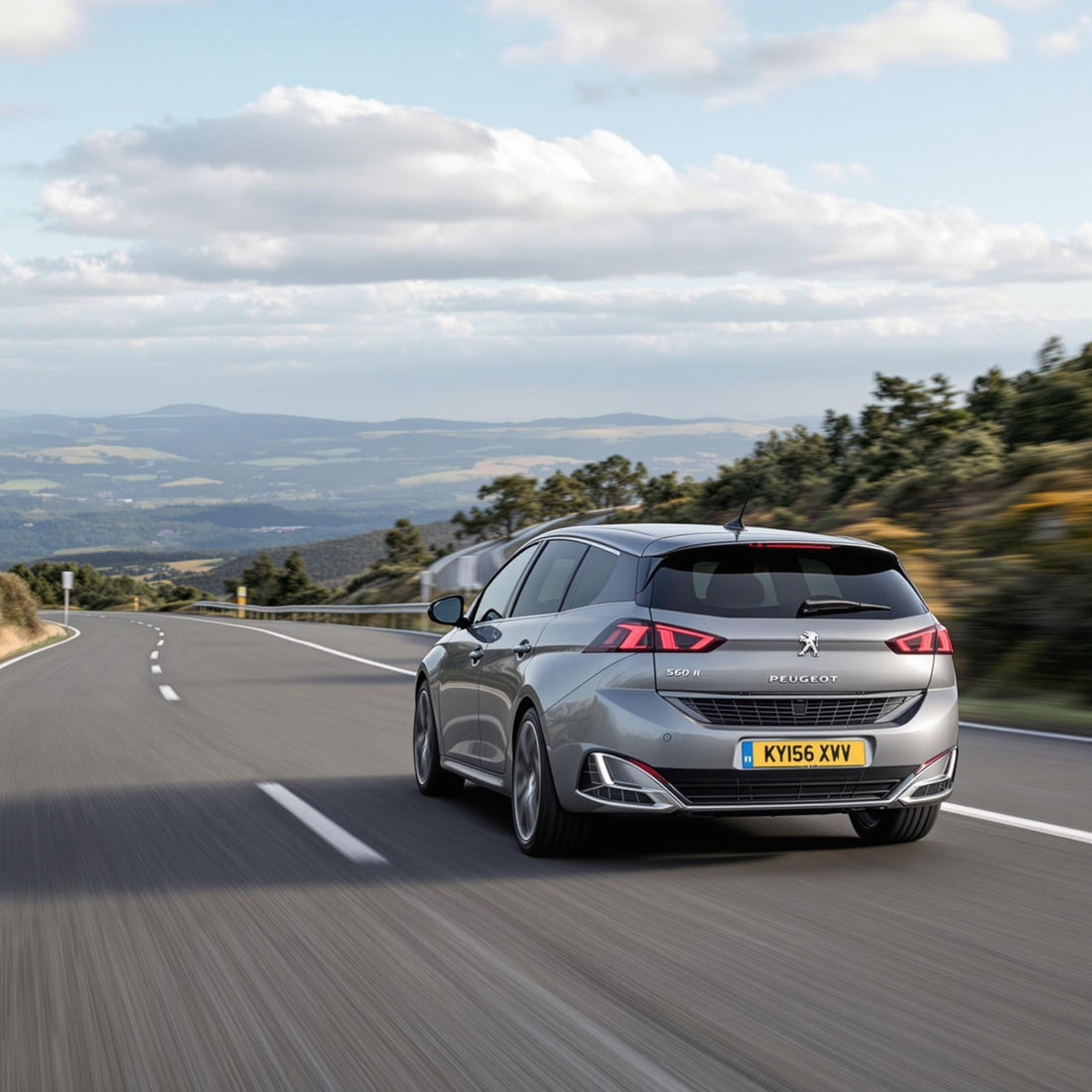 Peugeot 308 II Essence 1.2 PureTech on a road