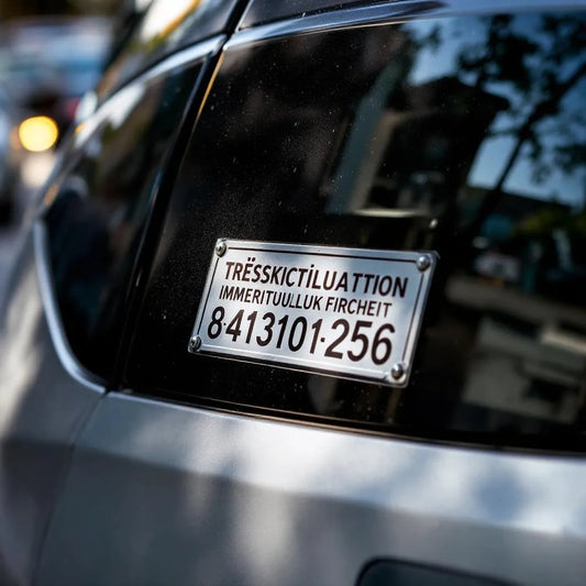 Plaque immatriculation CZ avec détails des codes et chiffres en République tchèque