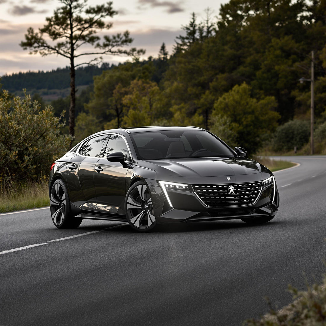 Peugeot 508 II on scenic road