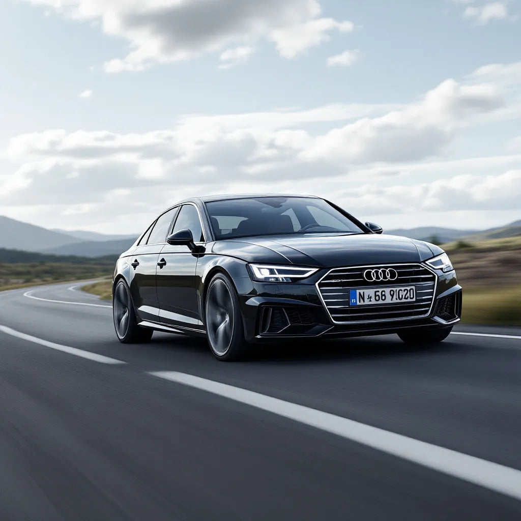 Audi A4 B9 Diesel 2.0 TDI driving on a road