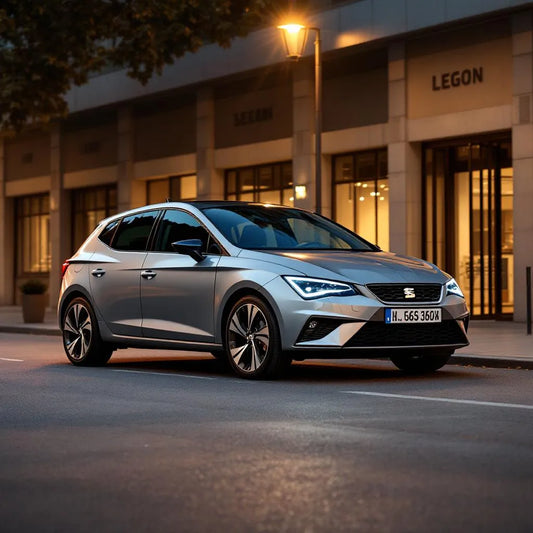 Seat Leon II Essence 1.6 grise garée en ville