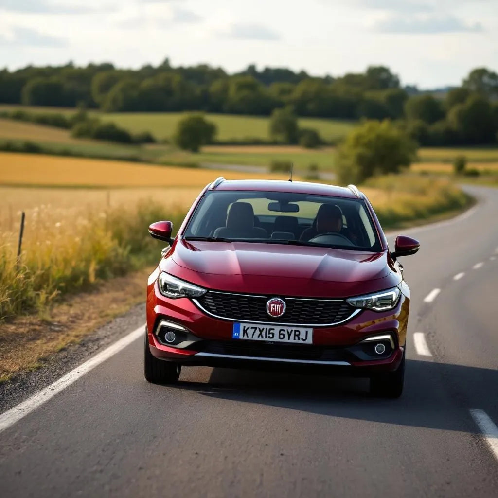 Fiat Bravo II 1.4 T-Jet 150ch rouge métallisé vue trois quarts avant