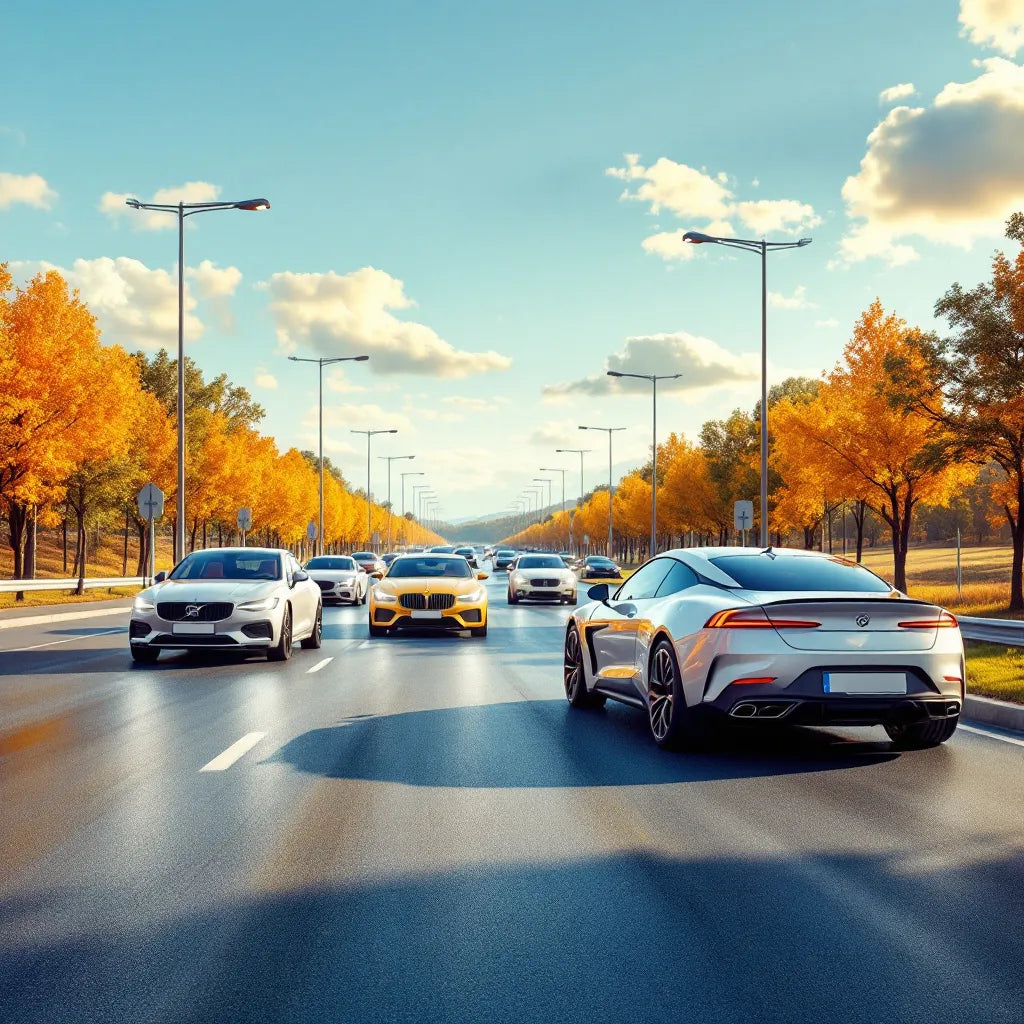 voitures neuves sur route illustrant voiture les plus fiable en 2025