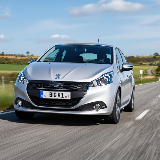 Peugeot 208 II on a country road
