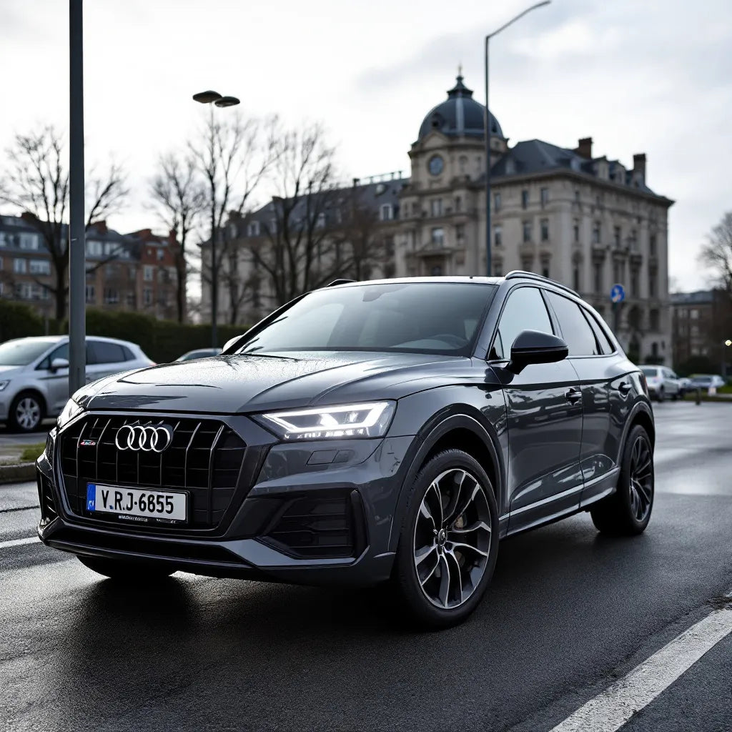 Audi Q5 (8R) Diesel 3.0 TDI 240ch gris vue trois-quarts