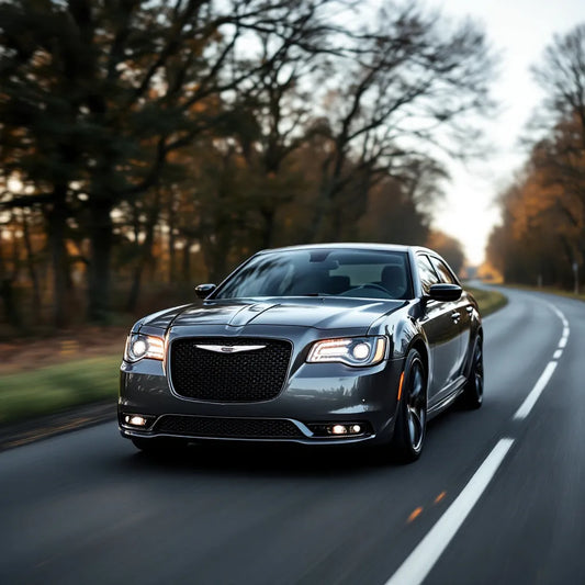Chrysler 300C Diesel 3.0 CRD grise vue trois quarts avant