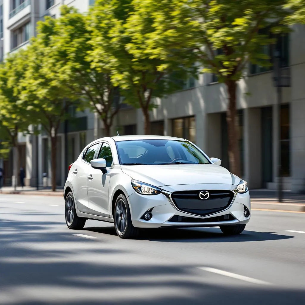 Mazda 2 Diesel 1.4 MZ-CD 68ch vue trois-quarts avant