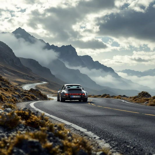 Porsche 911 Spirit 70 sur route de montagne