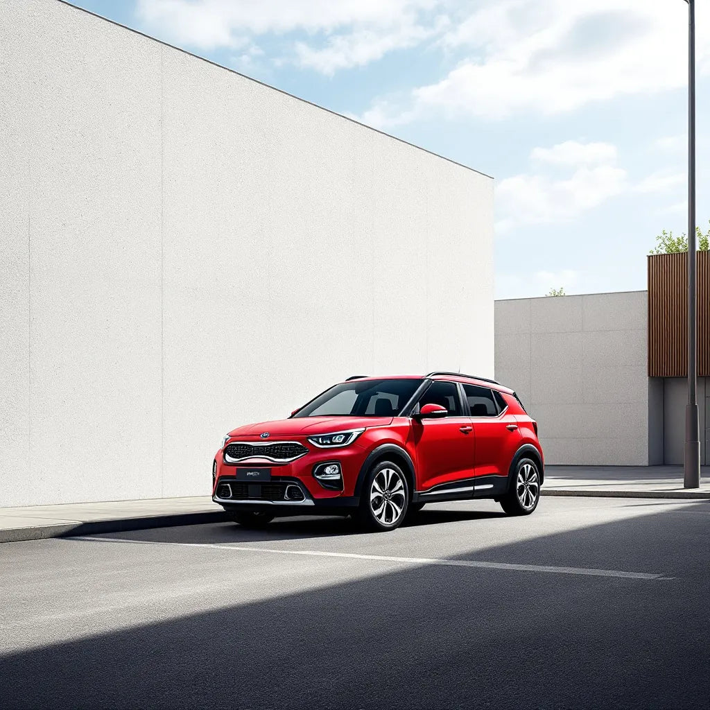 Kia Stonic Essence 1.0 T-GDi garée en ville