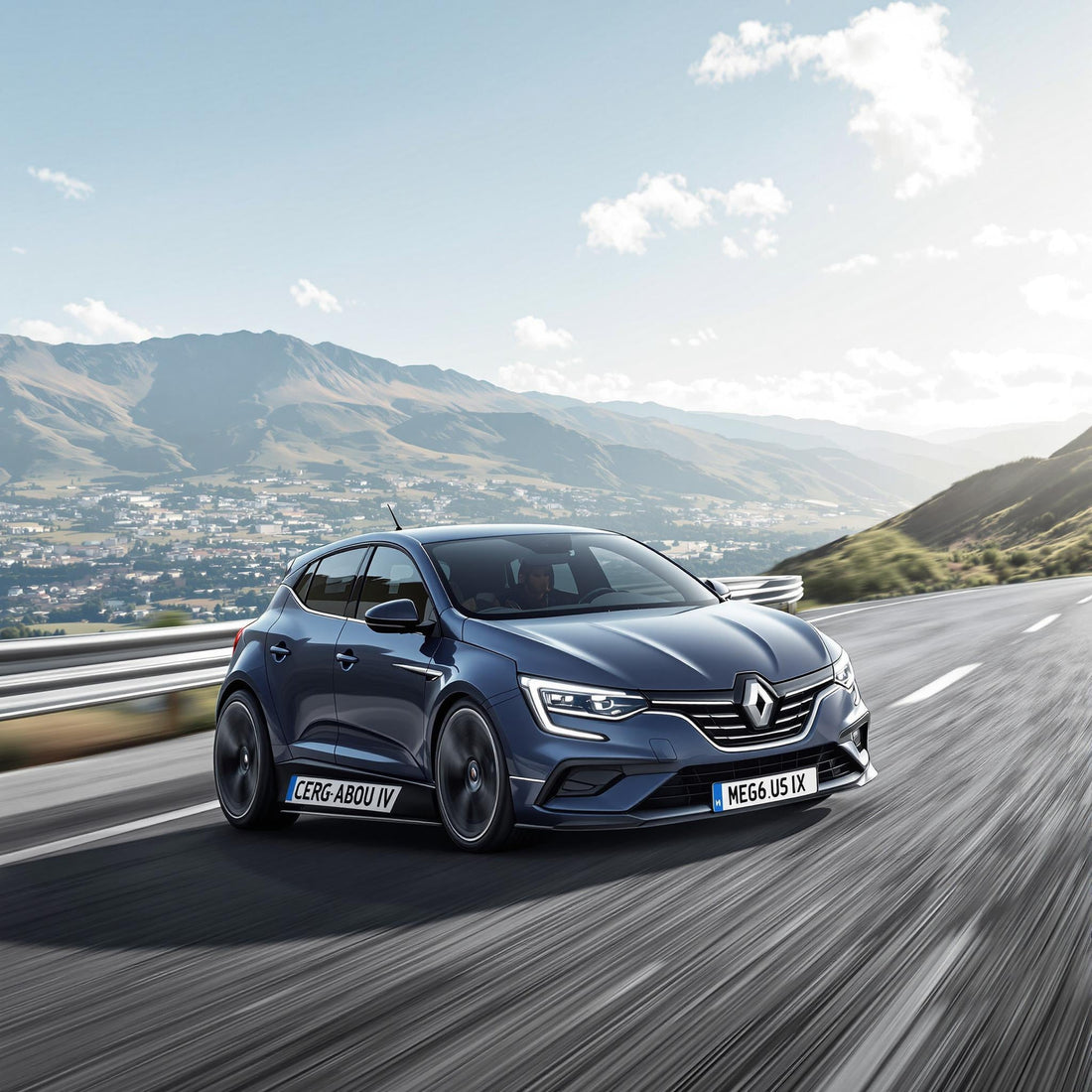 Renault Mégane IV sur route panoramique
