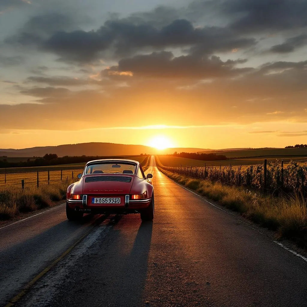 Porsche 911 Spirit 70 garée sur route française