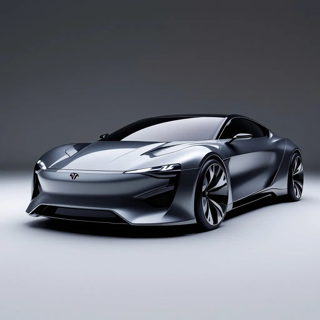 modern hybrid car with a luxury design