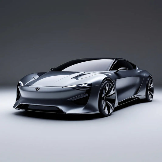modern hybrid car with a luxury design