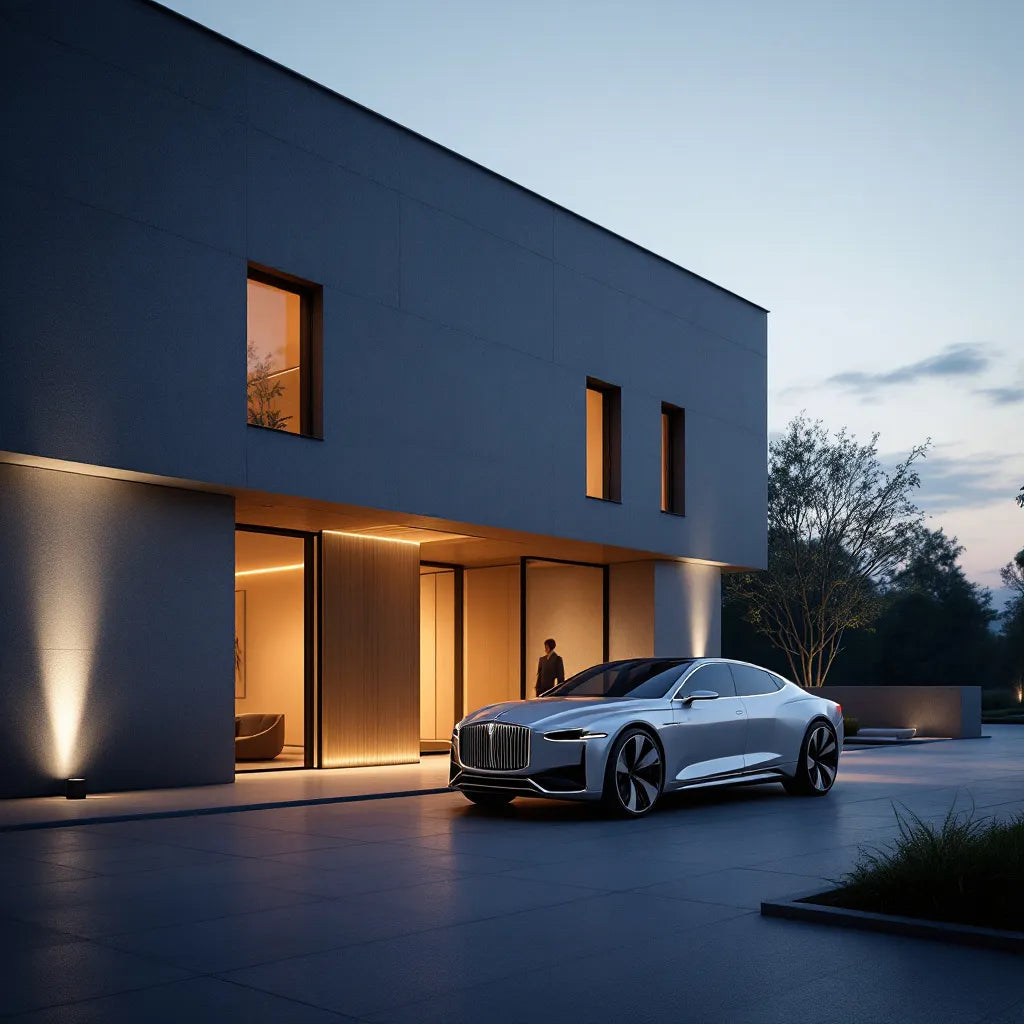 Voiture marque de luxe moderne avec design élégant et technologie avancée