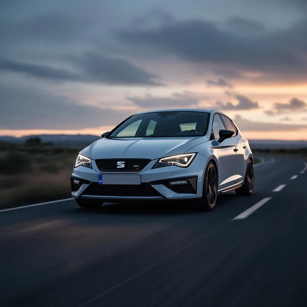 Seat Leon garée sur une route