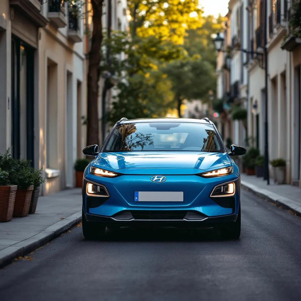 Hyundai Kona Électrique 39 kWh garée en ville