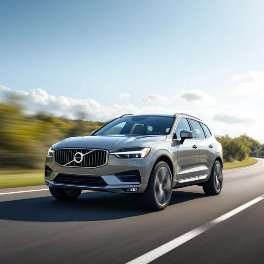 Volvo XC60 D5 205ch gris métallisé sur route