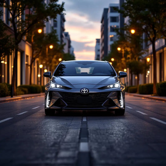 Toyota Prius II Hybride 1.5 HSD grise en ville