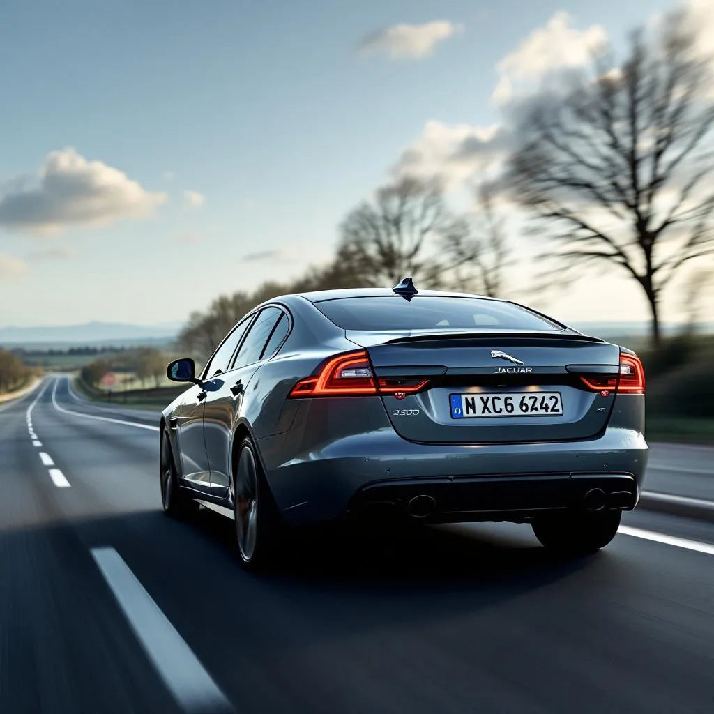 Vue de face du Jaguar XF
