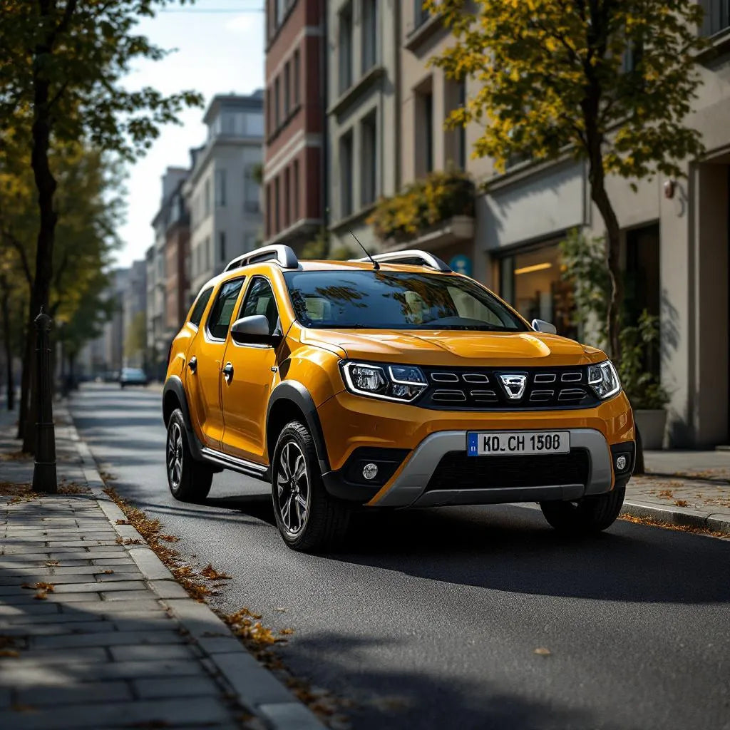Dacia Bigster 140 ch vue trois quarts avant en ville